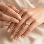 Timeless Princess Moissanite Engagement Ring in 14K Solid Gold