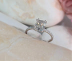 Radiant Cut Lab-Grown Diamond Double Prong Halo Engagement Ring - JBR Jeweler