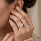Radiant Moissanite Cathedral Ring for Modern Brides