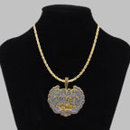 Road Runna Badge Baguette & Round Moissanite Diamond Hip Hop Pendant - JBR Jeweler