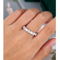 Round Cut 3.00mm Moissanite White Gold Wedding Band For Women Promise Gift - JBR Jeweler