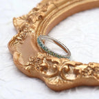 Round Cut Green Lab Grown-CVD Diamond Full Stacking Wedding Band - JBR Jeweler