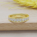 Round Cut Lab Grown-CVD Diamond Channel Setting Wedding Band Ring - JBR Jeweler