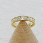 Round Cut Lab Grown-CVD Diamond Channel Setting Wedding Band Ring - JBR Jeweler