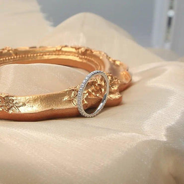 Round Cut Lab Grown-CVD Diamond Classic Wedding Band Ring - JBR Jeweler