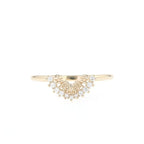 Round Cut Lab Grown-CVD Diamond Curved Wedding Band - JBR Jeweler