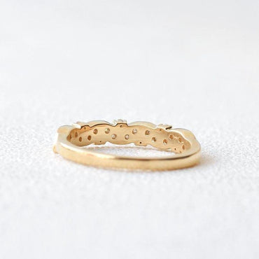 Round Cut Lab Grown-CVD Diamond Floral Vintage Wedding Band Ring - JBR Jeweler