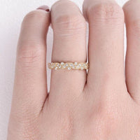 Round Cut Lab Grown-CVD Diamond Floral Vintage Wedding Band Ring - JBR Jeweler