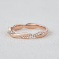 JBR Jeweler Lab Grown Wedding Ring Round Cut Lab Grown-CVD Diamond Infinity Twist Wedding Band Ring