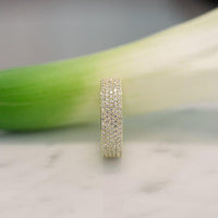 Round Cut Lab Grown-CVD Diamond Pave Set Full Eternity Wedding Band - JBR Jeweler