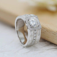Round Cut Lab Grown-CVD Diamond Unisex Bold Engagement Ring - JBR Jeweler