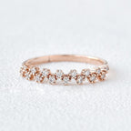 Round Cut Lab Grown-CVD Diamond Zigzag Wedding Band - JBR Jeweler