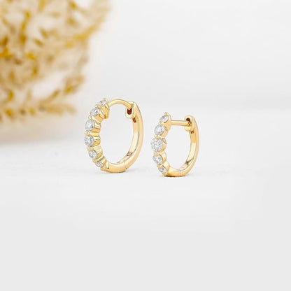 Round Cut Lab Grown Diamond Hoop Earring - JBR Jeweler