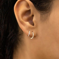 Round Cut Lab Grown Diamond Hoop Earring - JBR Jeweler