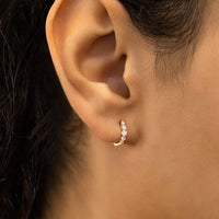 Round Cut Lab Grown Diamond Hoop Earring - JBR Jeweler