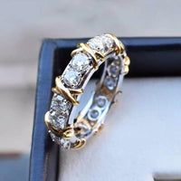 Round Cut Lab-Grown Diamond X Wedding Promise Ring - JBR Jeweler