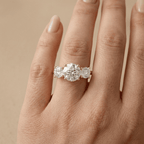 Classic moissanite ring for bride