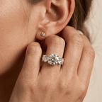 Elegant moissanite engagement ring for women