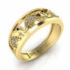 JBR Jeweler Silver Ring Round Cut Sterling Silver Good Luck Elephant Ring