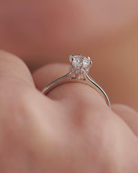 Round Lab Grown Diamond Collar Round Solitaire Ring - JBR Jeweler