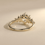 Elegant round moissanite wedding ring design