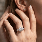 Timeless round moissanite ring for proposal