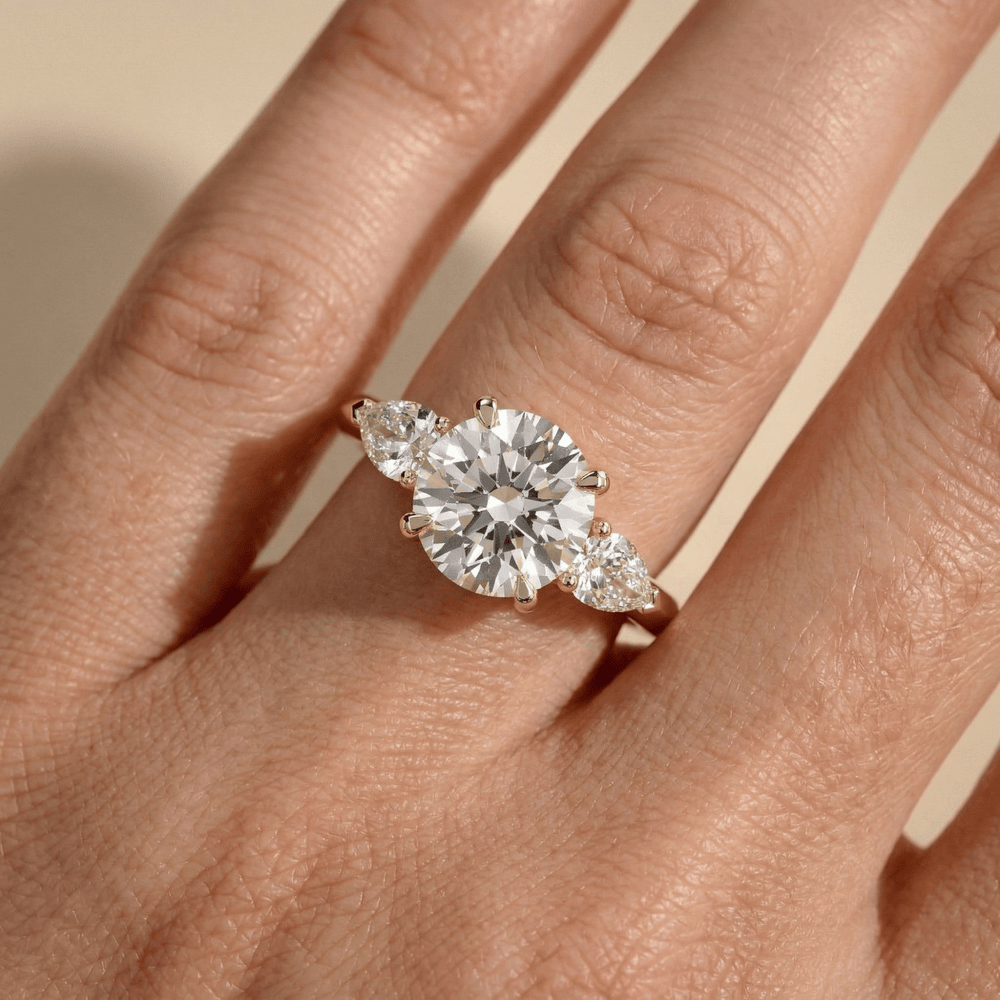 Elegant 14K gold moissanite ring for marriage proposal