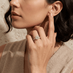 Timeless vintage yellow gold moissanite wedding ring