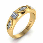 Simple Bar Set Unisex Band In Sterling Silver - JBR Jeweler