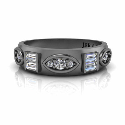 Simple Bar Set Unisex Band In Sterling Silver - JBR Jeweler