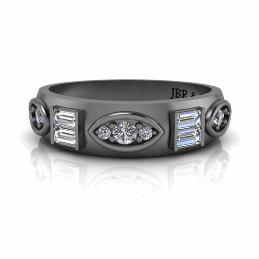 Simple Bar Set Unisex Band In Sterling Silver - JBR Jeweler