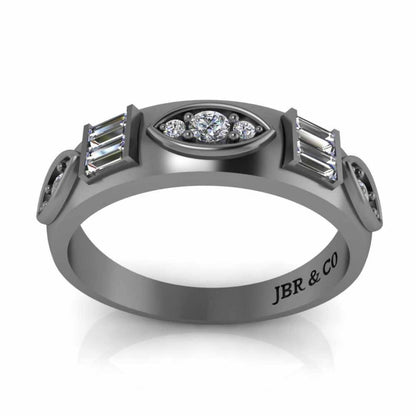 Simple Bar Set Unisex Band In Sterling Silver - JBR Jeweler