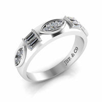 Simple Bar Set Unisex Band In Sterling Silver - JBR Jeweler