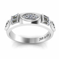 Simple Bar Set Unisex Band In Sterling Silver - JBR Jeweler