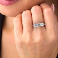 Simple Bar Set Unisex Band In Sterling Silver - JBR Jeweler