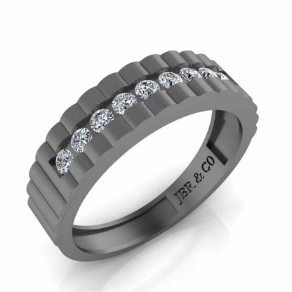 Simple Classic Wedding Sterling Silver Unisex Band - JBR Jeweler