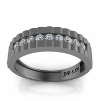 JBR Jeweler Silver Ring Simple Classic Wedding Sterling Silver Unisex Band