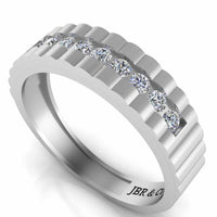 Simple Classic Wedding Sterling Silver Unisex Band - JBR Jeweler