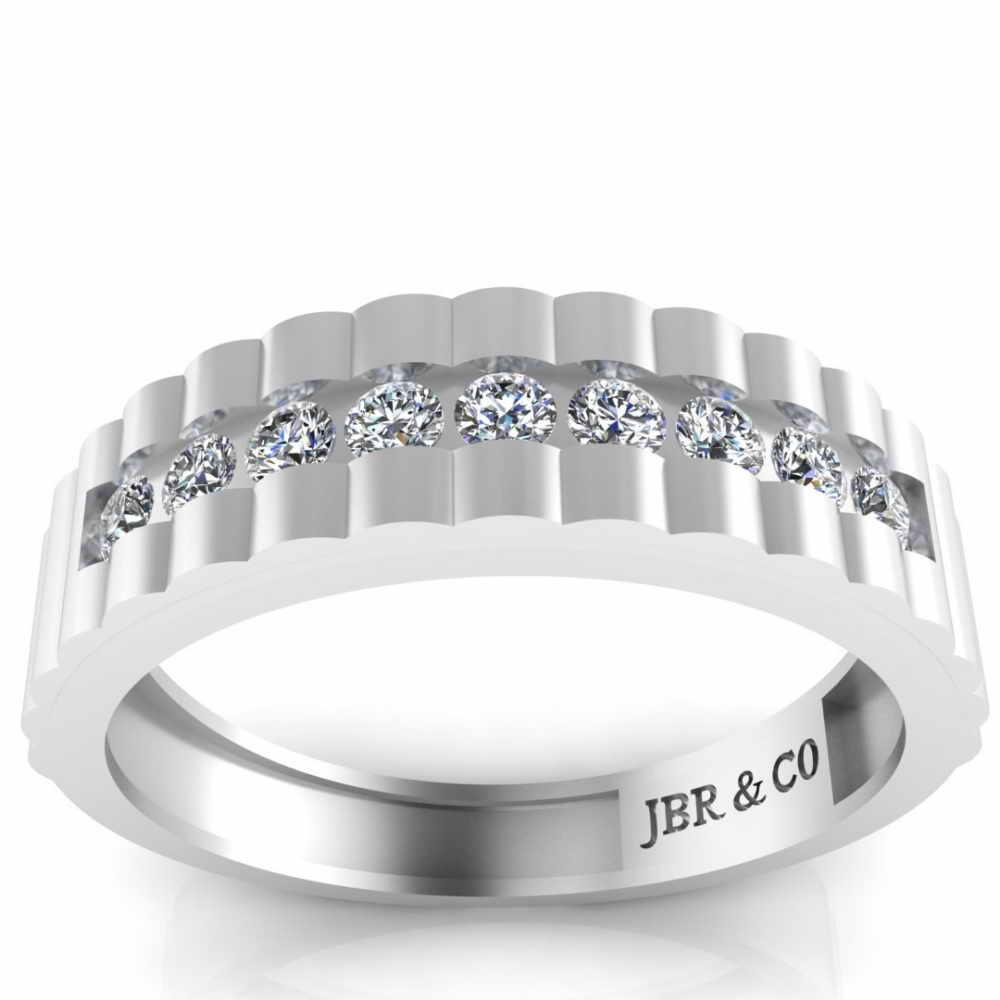 Simple Classic Wedding Sterling Silver Unisex Band - JBR Jeweler