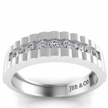 Simple Classic Wedding Sterling Silver Unisex Band - JBR Jeweler