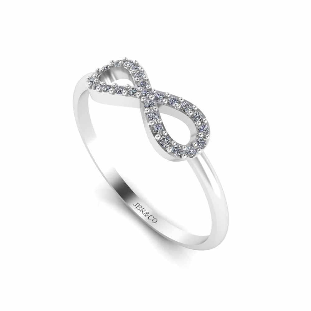 White Gold Knot Diamond Infinity Ring