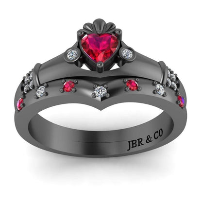 JBR Jeweler Silver Ring Simple Heart Cut Claddagh Sterling Silver Ring For Women