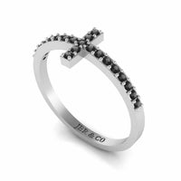 Simple Jesus Cross Sterling Silver Ring - JBR Jeweler