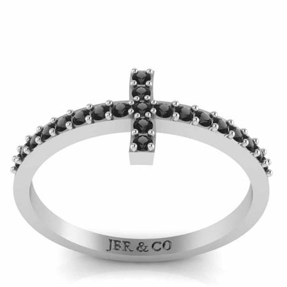 Simple Jesus Cross Sterling Silver Ring - JBR Jeweler