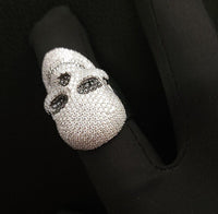 Skull VVS Moissanite Iced Out Rapper Pinky Hip Hop Ring Men's S925 Silver Ring - JBR Jeweler