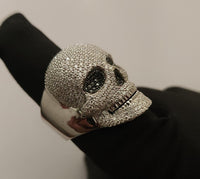 Skull VVS Moissanite Iced Out Rapper Pinky Hip Hop Ring Men's S925 Silver Ring - JBR Jeweler