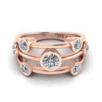 Split Shank Round Cut Sterling Silver Women's Band - JBR Jeweler