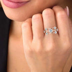 Split Shank Round Cut Sterling Silver Women's Band - JBR Jeweler
