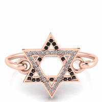 Star of David Sterling Silver Bangle Bracelet - JBR Jeweler