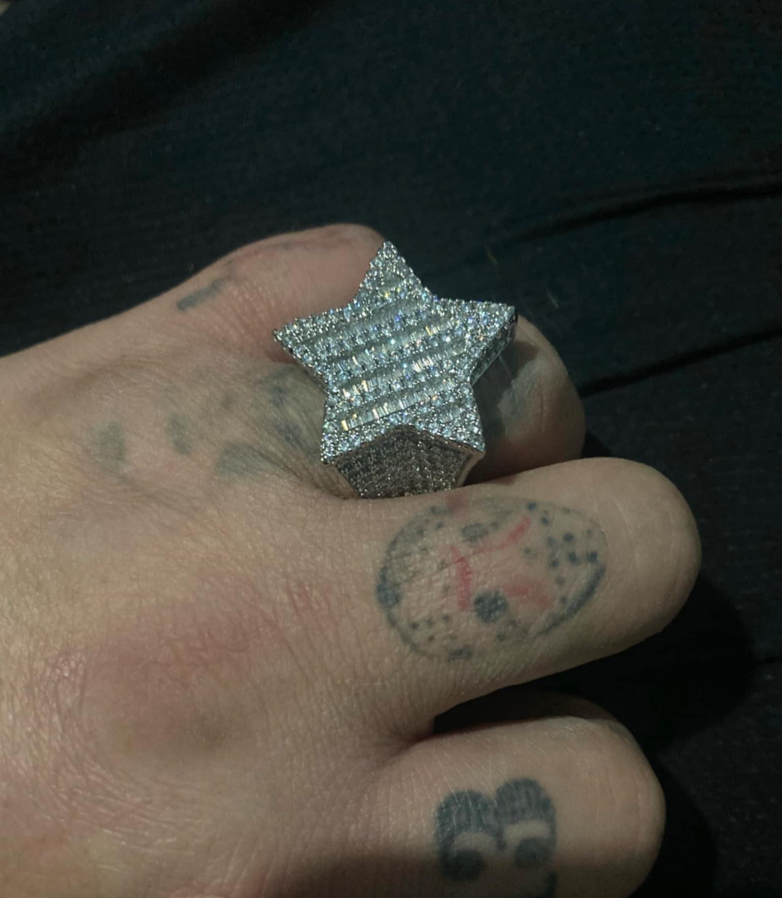 HOT Star Ring Offset Rapper Wedding Ring Rappers With Star